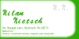 milan nietsch business card